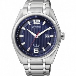Reloj Citizen AW1240-57M Super Titanium Quartz , Eco Drive, 42 mm, Blue, 10 ATM,