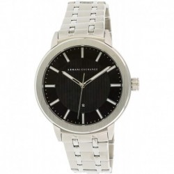Reloj Armani AX1455 Exchange Hombre Three-Hand Date Silver-Tone Stainless Steel
