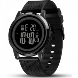 Reloj 1502 YUINK Hombre Ultra-Thin Digital Sports Waterproof Stainless Steel Fashion Wrist for Mujer