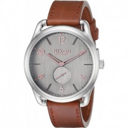 Reloj Nixon A4652064-00 Hombre C45 Leather Analog Display Quartz Brown