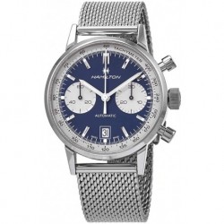 Reloj Hamilton H38416141 American Classic Intra-Matic Chronograph Automatic Blue Dial Hombre
