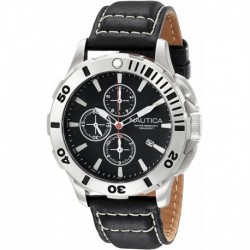 Reloj Nautica N18641G Hombre Bfd 101 "Dive Style" Stainless Steel Casual with Leather Band