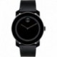 Reloj Movado 3600306 Hombre BOLD TR90 with a Sunray Dot and Leather Strap, Black (Model 3600306)