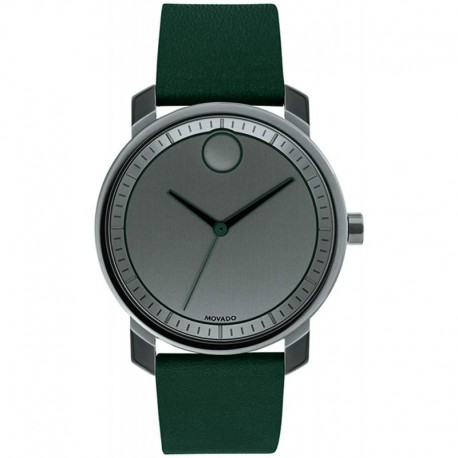 Reloj Movado 3600570 Bold Grey Dial Green Leather Band Hombre