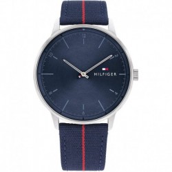 Reloj Tommy Hilfiger 1791844 Hombre Stainless Steel Quartz with Nylon Strap, Navy, 21