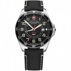 Reloj Victorinox 241895 FieldForce GMT Black dial, Leather Strap