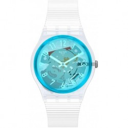 Reloj GW215 Swatch Gent Standard Quartz Silicone Strap, Transparent, 16 Casual
