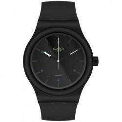 Reloj SO30B400 Swatch Automatic bio-sourced Plastic Strap, Black, 18 Casual