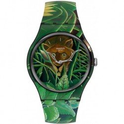 Reloj SUOZ333 Swatch New Gent Quartz Silicone Strap, Green, 20 Casual