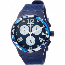 Reloj SUSN414 Swatch Hombre Camoblu Blue Silicone Swiss Quartz Fashion