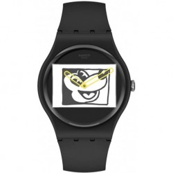 Reloj SUOZ337 Swatch Quartz Defined Strap, Black, 20 Casual