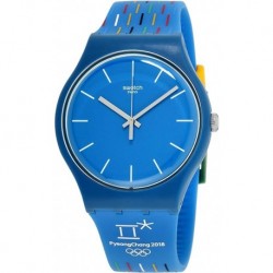 Reloj SUOZ277 Swatch Hombre Quartz with Silicone Strap, Blue, 11