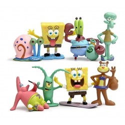 Bob Esponja Patricio Calamardo Colección 8 Figuras En Bolsa (Entrega Inmediata)