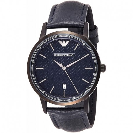 Reloj Emporio Armani AR2479 Hombre Dress Black Leather (Importación USA)