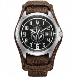 Reloj Citizen AW1411-05W Hombre Stainless Steel Quartz Dress with Leather Strap, Brown, 22 (Model: AW1411-05W)
