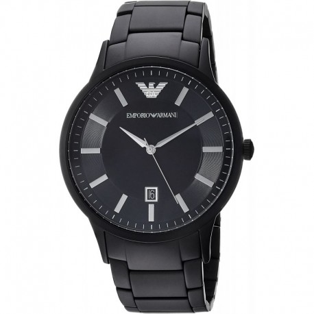 Reloj Emporio Armani AR11079 Hombre Fashion Stainless Steel Quartz Stainless-Steel Strap, Black, 20 (Model: AR11079)
