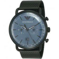 Reloj Emporio Armani AR11201 Hombre Aviator Chronograph , 43mm, Black/Blue, One Size