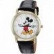 Reloj Disney WDS000404 Hombre Mickey Mouse Analog-Quartz with Leather-Synthetic Strap, Black, 18 (Model: WDS000404)