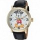 Reloj Disney WDS000337 Hombre Mickey Mouse Analog-Quartz with Leather-Synthetic Strap, Black, 22 (Model: WDS000337)