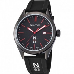 Reloj Nautica NAPHBF118 Hombre Quartz Silicone Strap, Black, 20 Casual (Model: NAPHBF118)
