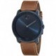 Reloj Movado 3600470 Bold Ink Blue Dial Cognac Leather Hombre