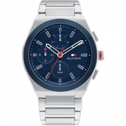 Reloj Tommy Hilfiger 1791896 Hombre Quartz with Stainless Steel Strap, Silver, 17 (Model: 1791896)