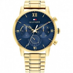 Reloj Tommy Hilfiger 1791880 Hombre Quartz with Stainless Steel Strap, Gold, 22 (Model: 1791880)