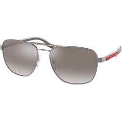 Gafas Prada Linea Rossa PS 53XS Hombre Matte Gunmetal/Gradient Grey Mirror Silver 60
