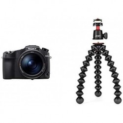 Camara Sony Cyber?Shot RX10 IV with 0.03 Second Auto-Focus & 25x Optical Zoom JOBY GorillaPod 3K Kit Compact Tripod Stand and Ballhead for Mirrorless