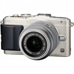 Camara Olympus Mirrorless SLR E-PL6 with M Zuiko Digital 14-42mm Lens (Silver) - International Version