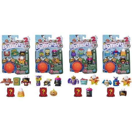Figura Transformers Toys Botbots Series 3 Season Greeters 5 Pack - Mystery 2-in-1 Collectible Figures! Kids Ages & Up (Styles Colors May Vary) by Hasb