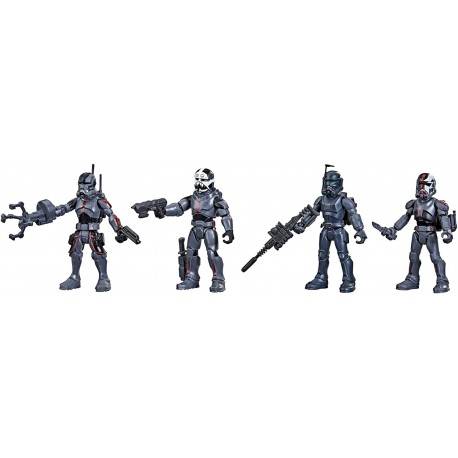 Figura Star Wars Mission Fleet Clone Commando Clash 2.5-Inch-Scale Action Figure 4-Pack with Multiple Accessories, Toys for Kids Ages 4 and Up