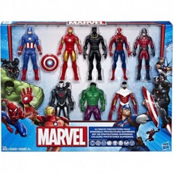 Figura Marvel Avengers Action Figures - Iron Man, Hulk, Black Panther, Captain America, Spider Ant War Machine & Falcon! (8 Figures)
