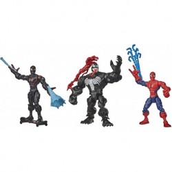 Figura Marvel Hasbro Super Hero Mashers Web-Slinging Mash Collection Pack with Spiderman, Venom and Miles Morales (Amazon Exclusive)