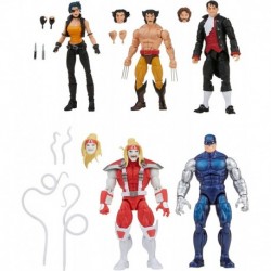 Figura Marvel Legends Series Wolverine 5-Pack, Includes Marvel's Omega Red, Cyber, Callisto, Jason Wyngarde, 13 Accessories