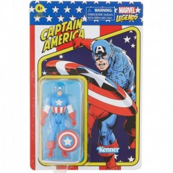 Figura Marvel Hasbro Legends Series 3.75-inch Retro 375 Collection Captain America Action Figure Toy