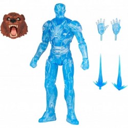 Figura Marvel Hasbro Legends Series 6-inch Hologram Iron Man Action Figure Toy, Premium Design and Articulation Includes 2 Accessories 1 Build-A-Figur