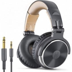 Audifonos DC OneOdio Over Ear Headphone, Wired Bass Headsets with 50mm Driver, Foldable Lightweight Headphones Shareport and Mic for Recording Monitor