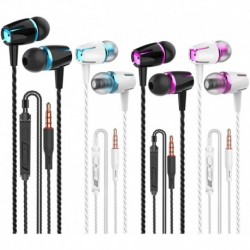 Audifonos VPB Earbud Headphones with Remote & Microphone, in Ear Earphone Stereo Sound Noise Isolating Tangle Free for iOS and Android Smartphones, La