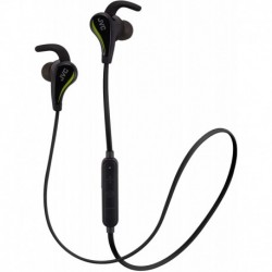 Audifonos JVC Black and Yellow Wireless Water Resistant Pivot Motion Sport Headphone with Locking Ear Fit HA-ET50BTB