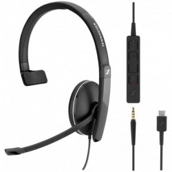 Audifonos SENNHEISER SC 135 USB-C (508355) - Single-Sided (Monaural) Headset for Business Professionals | with HD Stereo Sound, Noise-Canceling Microp