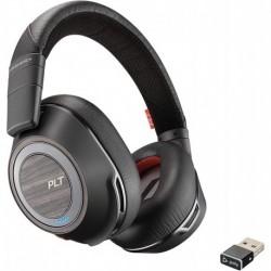 Audifonos Plantronics - Voyager 8200 UC (Poly) Bluetooth Dual-Ear (Stereo) Headset USB-A Compatible to connect your PC and Mac Works with Teams, Zoom
