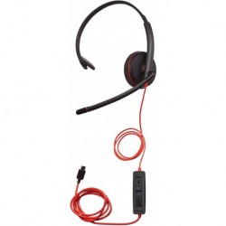 Audifonos Plantronics 209748-101 Black Wire 3200 Series Corded UC Headset USB-C