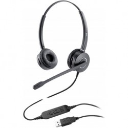 Audifonos Call-Center USB-Headset with Microphone Computer-Headphone - Noise Cancelling Mic&Mute PC UC Teams Skype for Business
