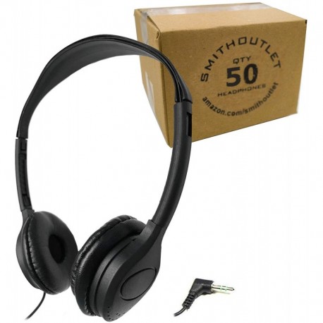 Audifonos SmithOutlet 50 Pack Over The Head Low Cost Headphones in Bulk