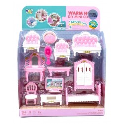 Accesorios Casa De Muñecas Sillas Muebles Baño Plasticos (Entrega Inmediata)