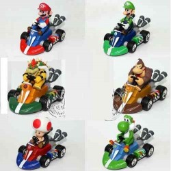 Mario Bros Kart Car X 6 Vehiculos Carros Niños Colección (Entrega Inmediata)
