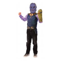 Disfraz Thanos Camiseta Manga Larga Estampada Y Guante Peque (Entrega Inmediata)
