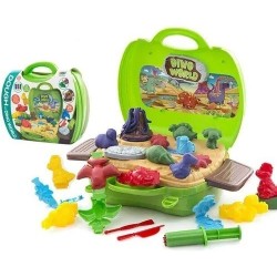 Maletín Dinosaurios Modelo Plastilina 3d Dinosaurios 26 Pzs (Entrega Inmediata)