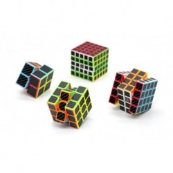 Combo Packx4 Cubo Rubik Qiyi Fibra Carbono Original Warrior (Entrega Inmediata)